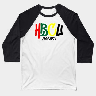 HBCU Educated Graffiti Design Baseball T-Shirt